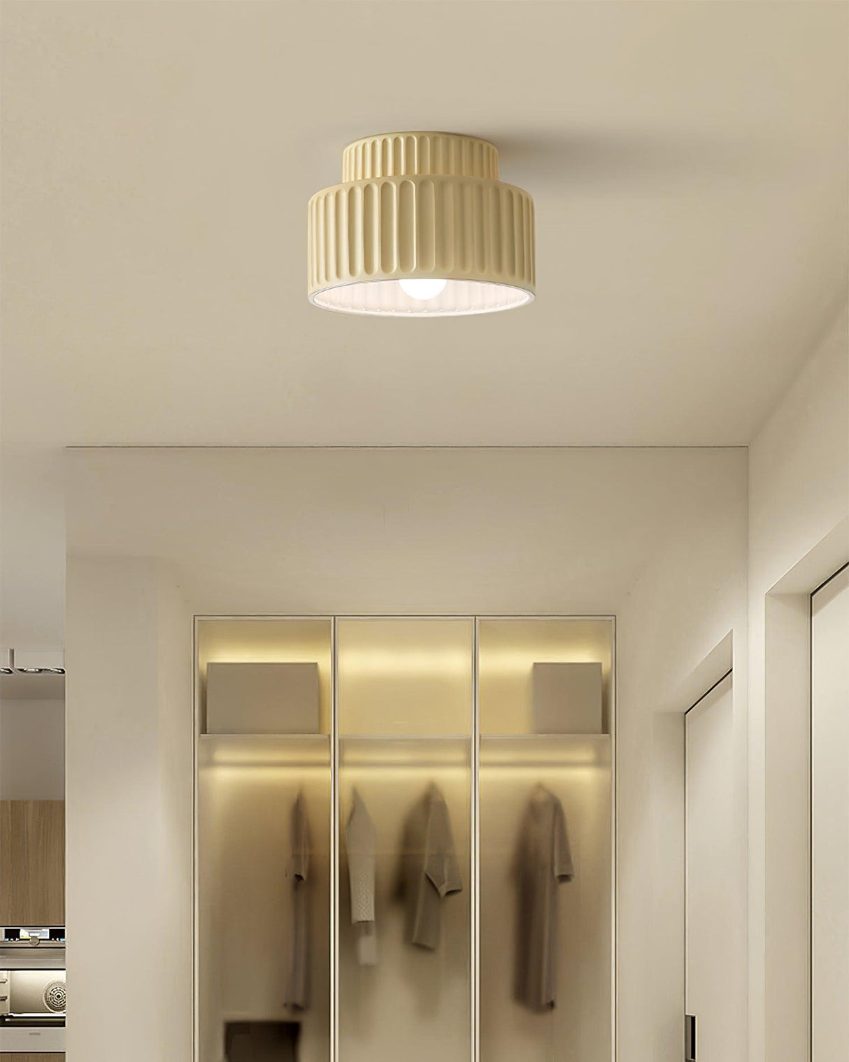 Modern Ceiling Light Ribbed Cylindrical Design - Product detail 16