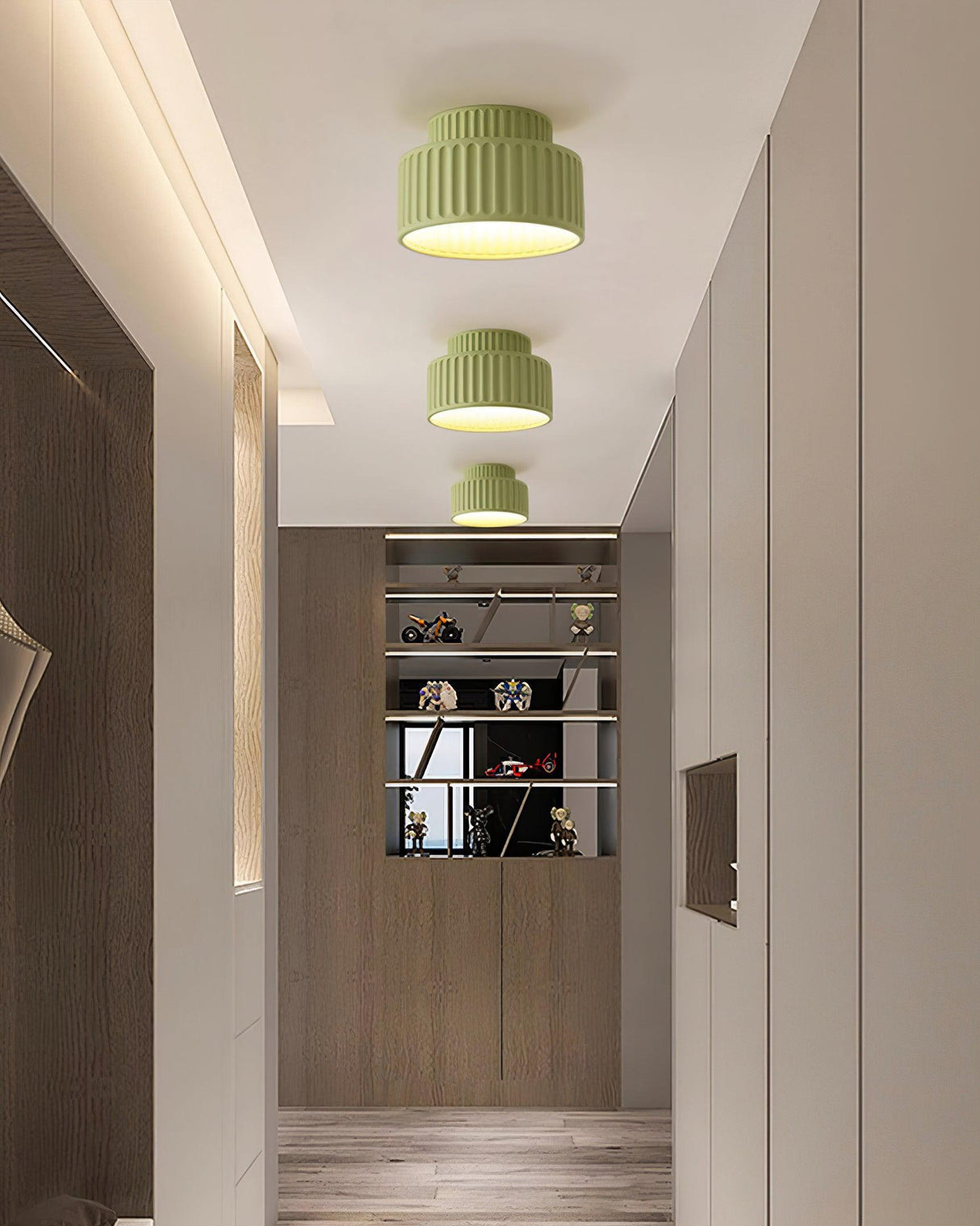 Modern Ceiling Light Ribbed Cylindrical Design - Product detail 10