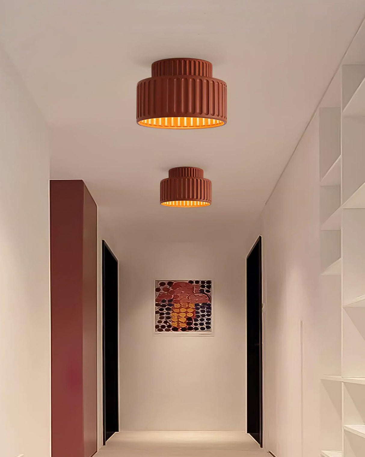 Modern Ceiling Light Ribbed Cylindrical Design - Product detail 17