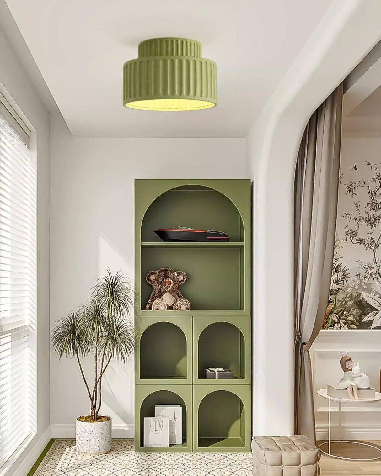 Modern Ceiling Light Ribbed Cylindrical Design - Product detail 11