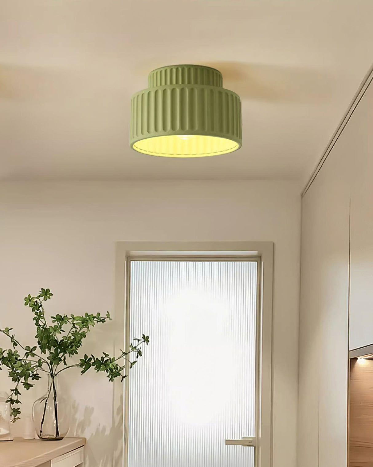 Modern Ceiling Light Ribbed Cylindrical Design - Product detail 13