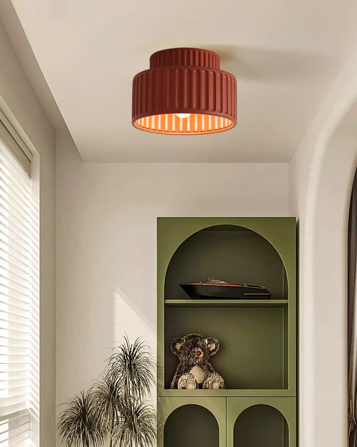 Modern Ceiling Light Ribbed Cylindrical Design - Product detail 15