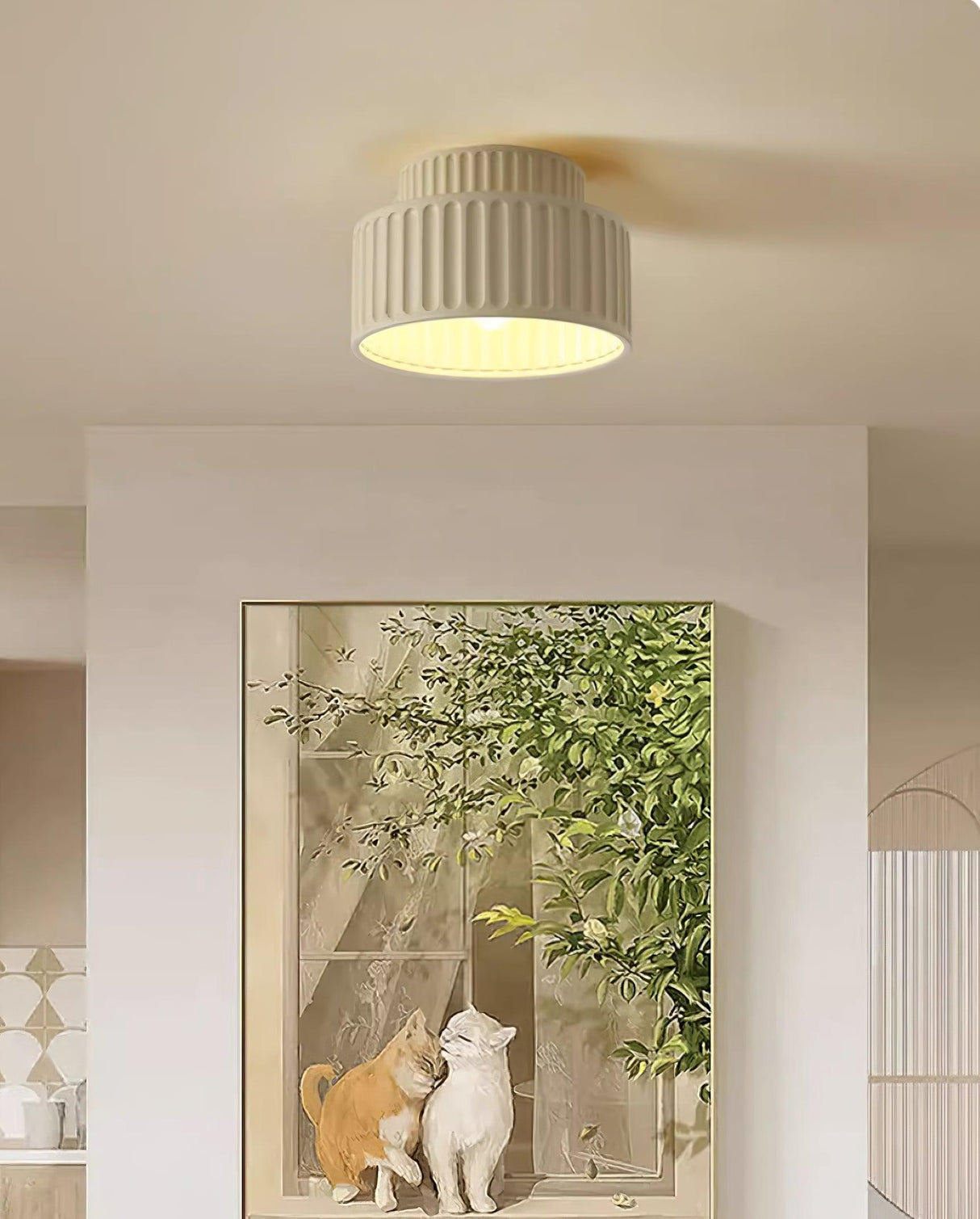 Modern Ceiling Light Ribbed Cylindrical Design - Product detail 12