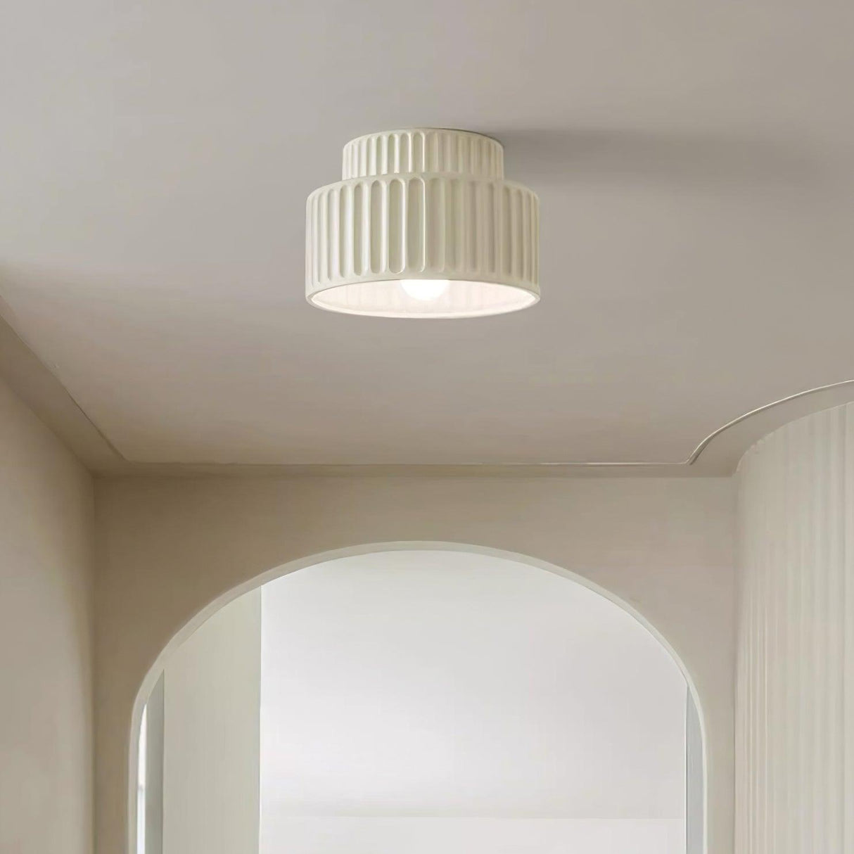 Modern Ceiling Light Ribbed Cylindrical Design - Product detail 18