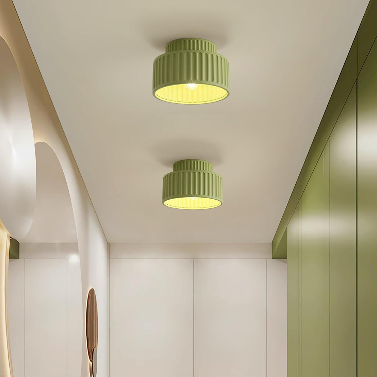 Modern Ceiling Light Ribbed Cylindrical Design - Product detail 19