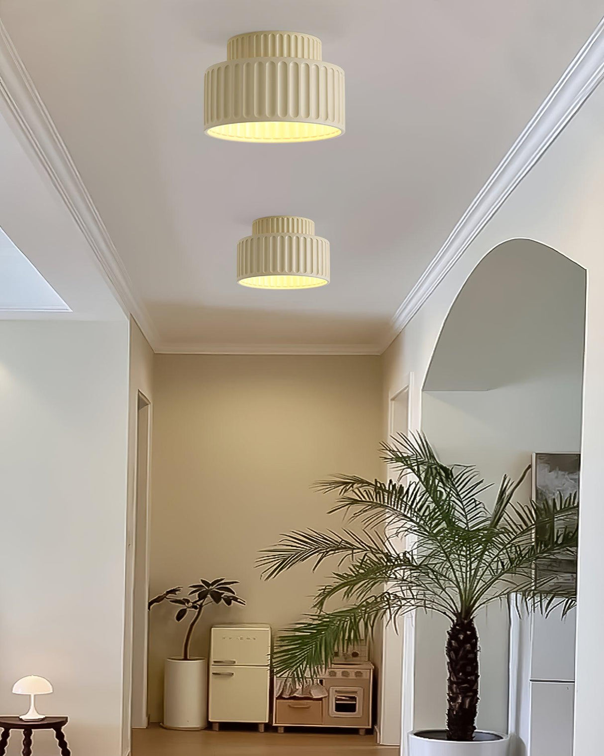 Modern Ceiling Light Ribbed Cylindrical Design - Product detail 8