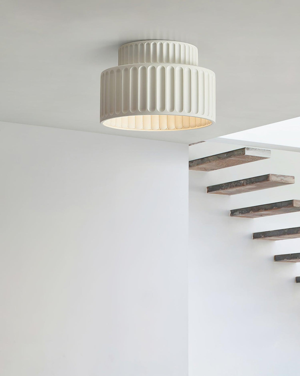 Modern Ceiling Light Ribbed Cylindrical Design - Product detail 7