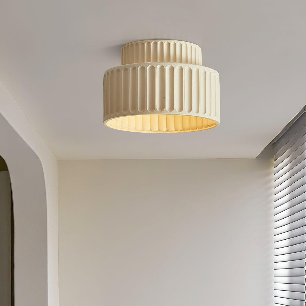 Modern Ceiling Light Ribbed Cylindrical Design - Product detail 5