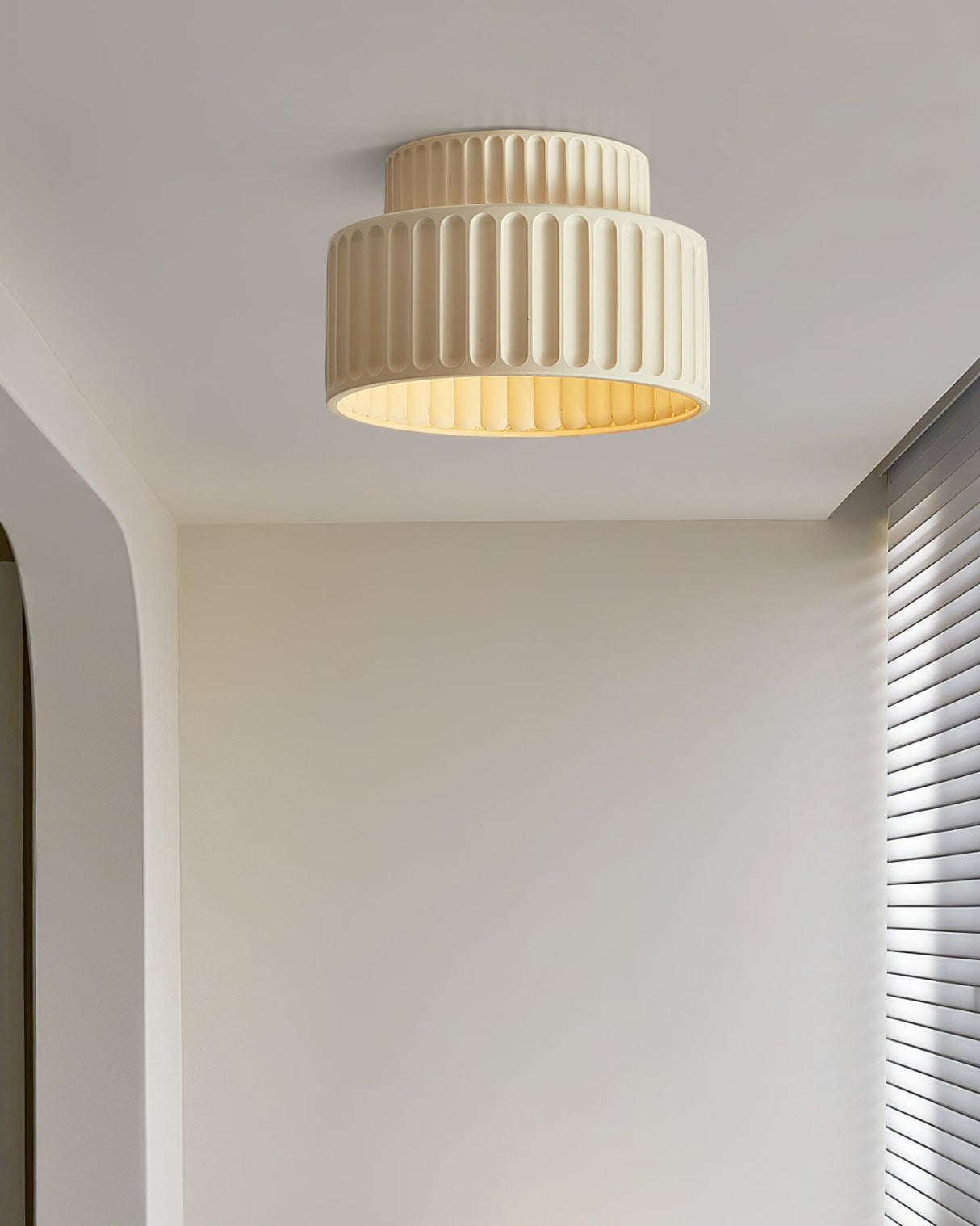 Modern Ceiling Light Ribbed Cylindrical Design - Product detail 6
