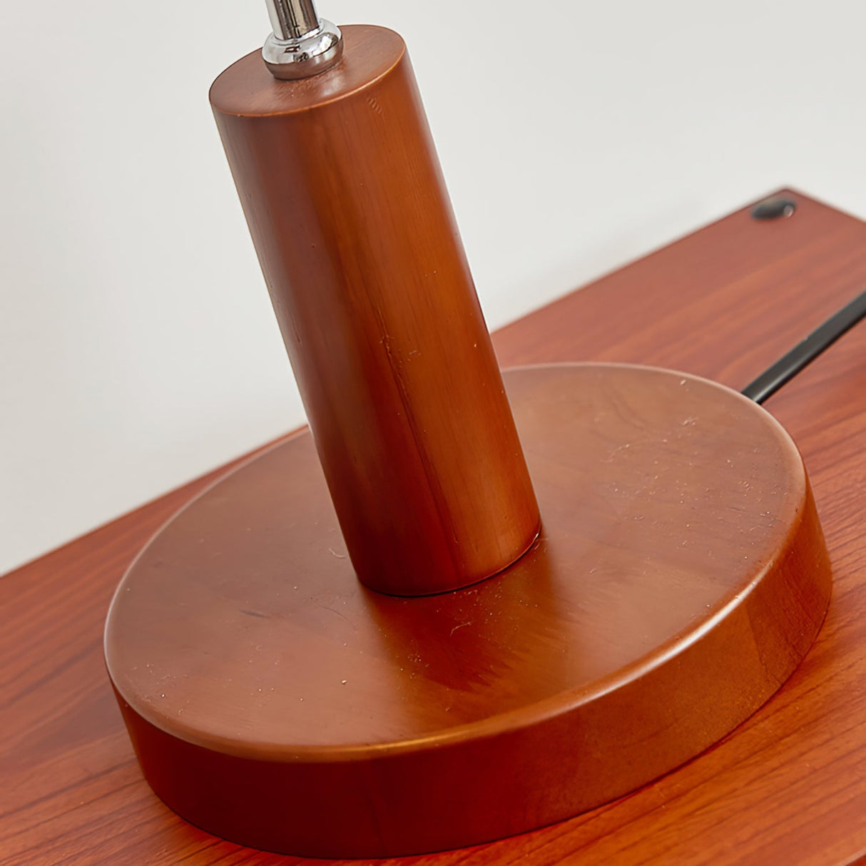Modern Table Lamp Chrome Wood Design - Product detail 8