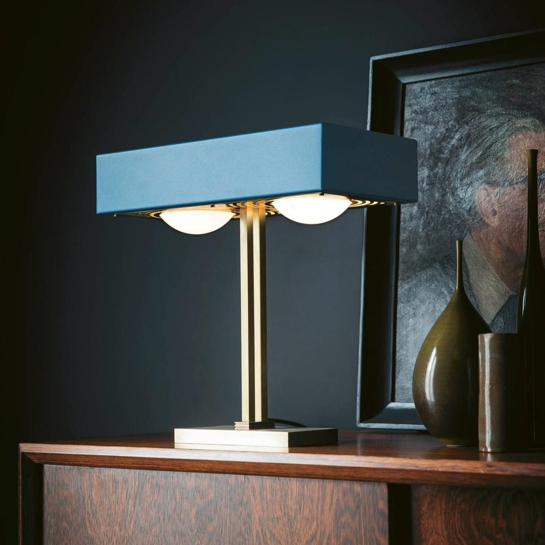 Modern Table Lamp Metal Base with Black Shade - Product example