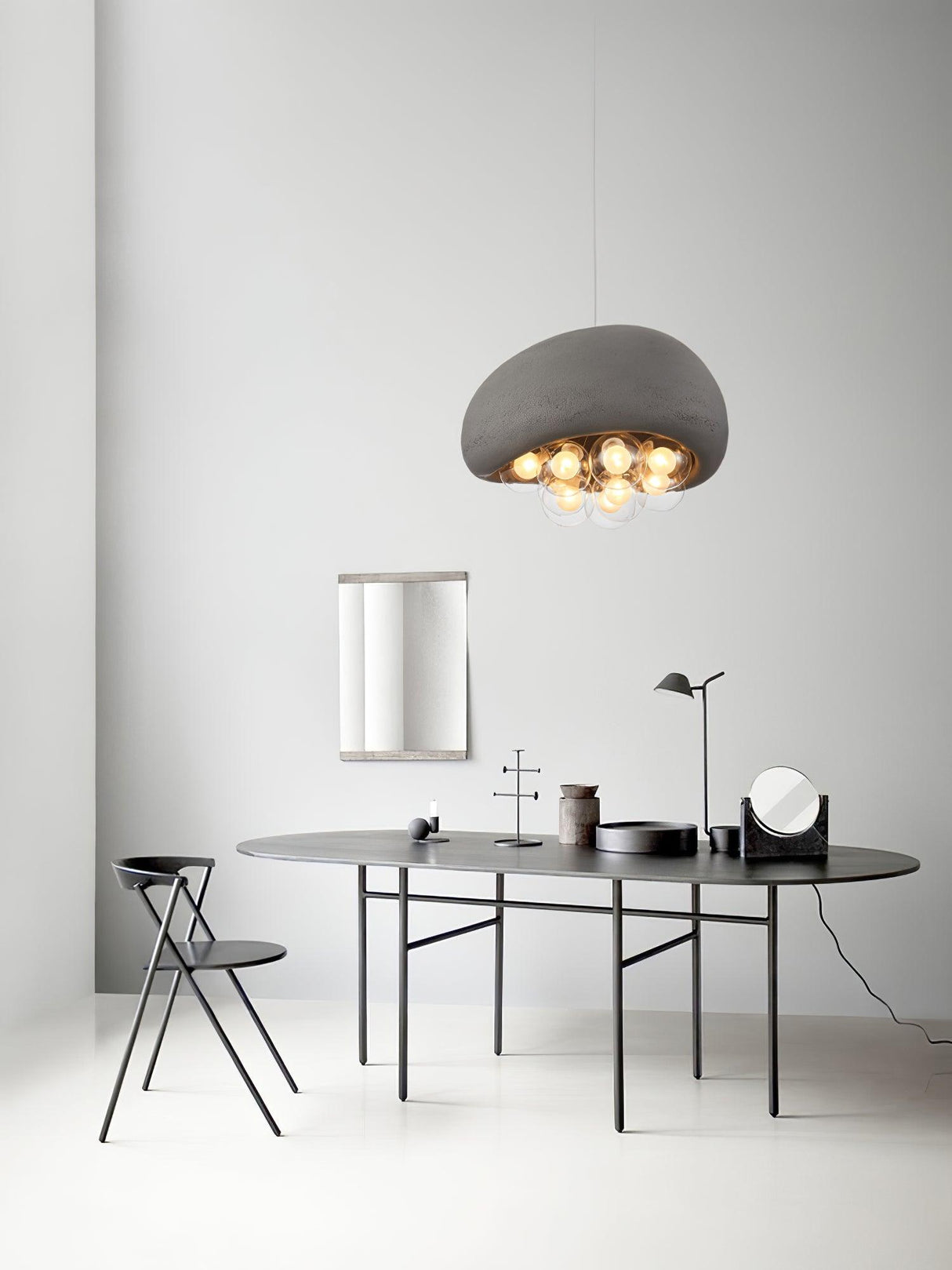 Modern Bubble Ceiling Light Matte Black Dome With Glass Spheres - Product detail 10