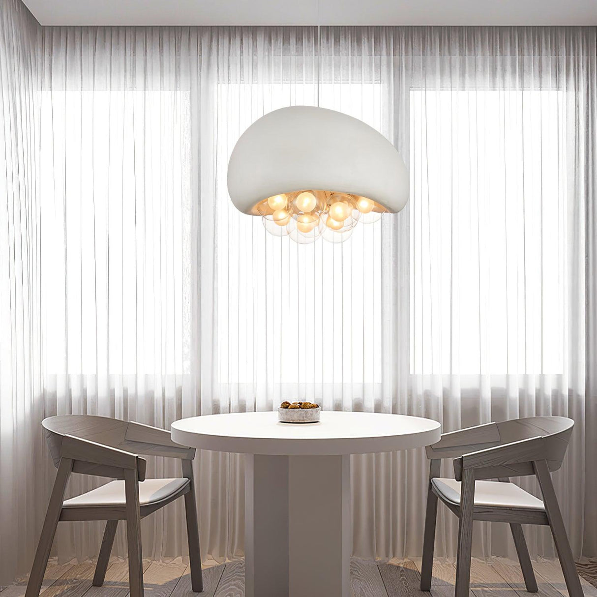 Modern Bubble Ceiling Light Matte Black Dome With Glass Spheres - Product detail 6