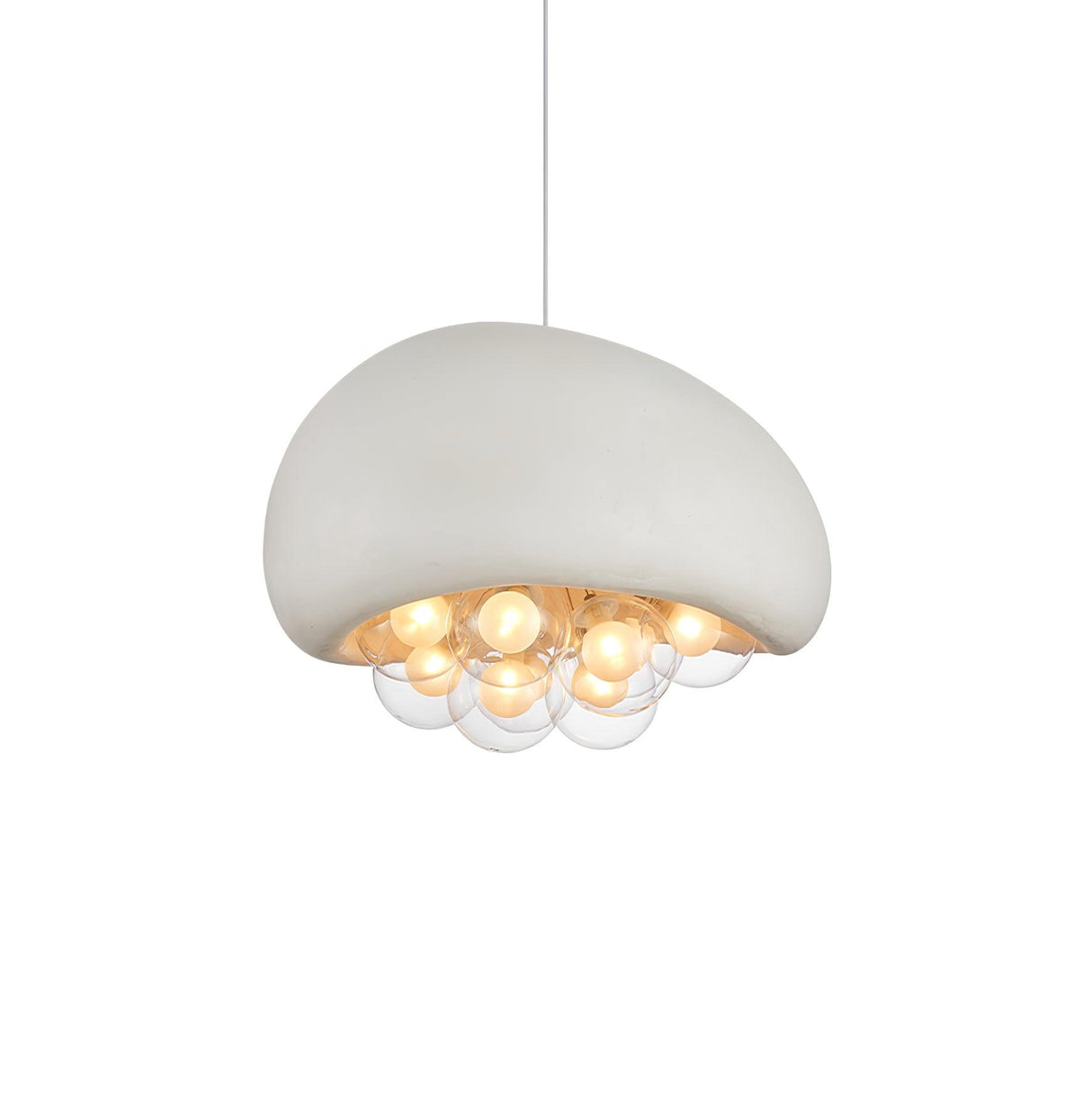 Modern Bubble Ceiling Light Matte Black Dome With Glass Spheres - Product detail 22