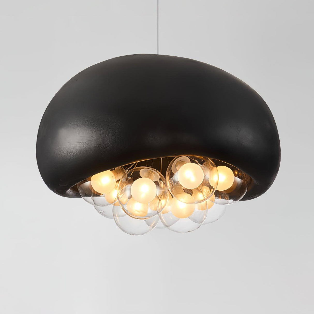 Modern Bubble Ceiling Light Matte Black Dome With Glass Spheres - Product detail 25