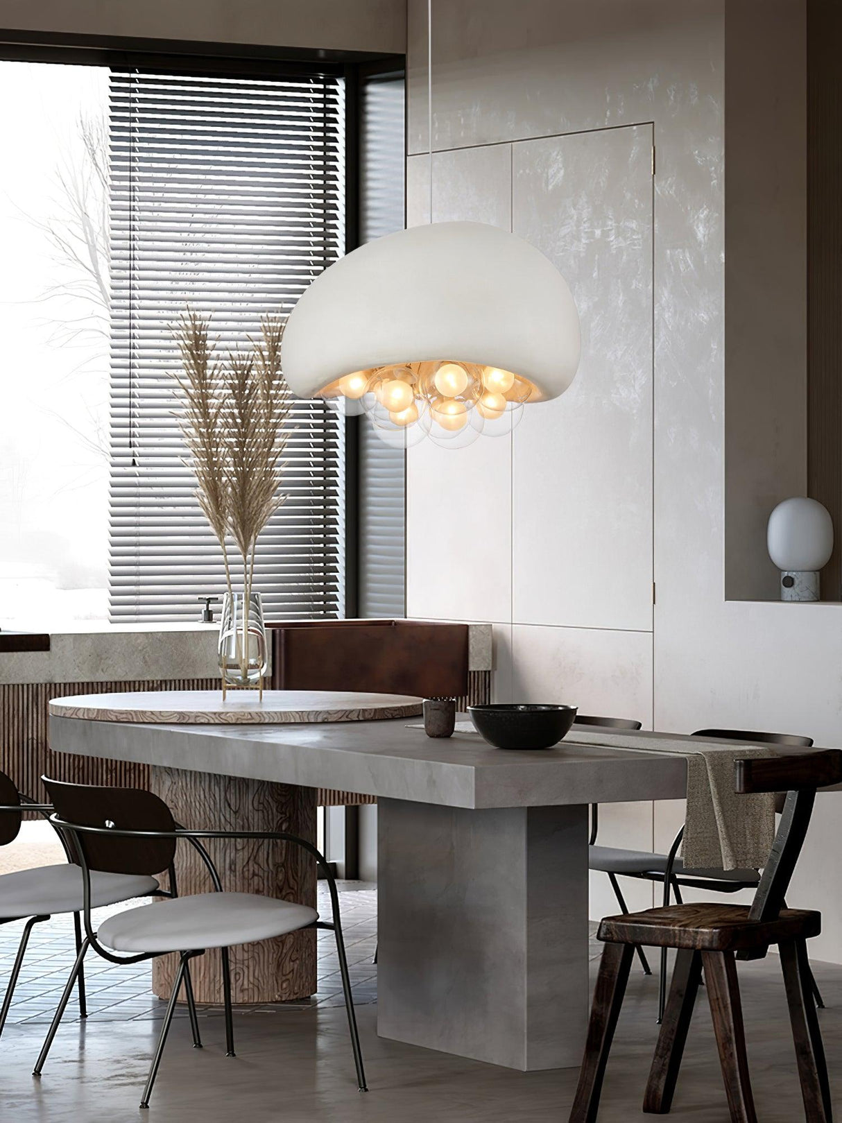 Modern Bubble Ceiling Light Matte Black Dome With Glass Spheres - Product detail 11