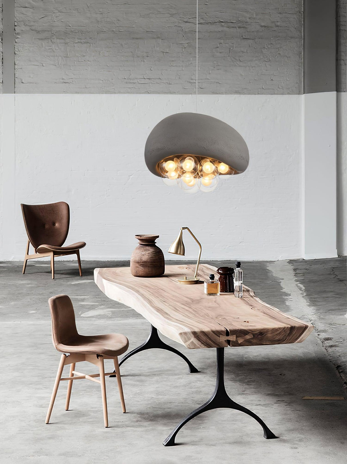 Modern Bubble Ceiling Light Matte Black Dome With Glass Spheres - Product detail 13
