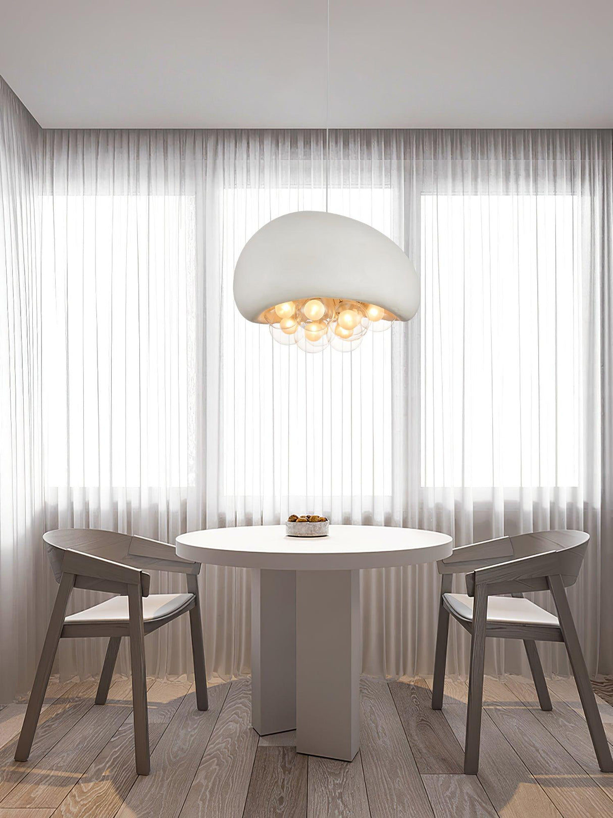 Modern Bubble Ceiling Light Matte Black Dome With Glass Spheres - Product detail 15