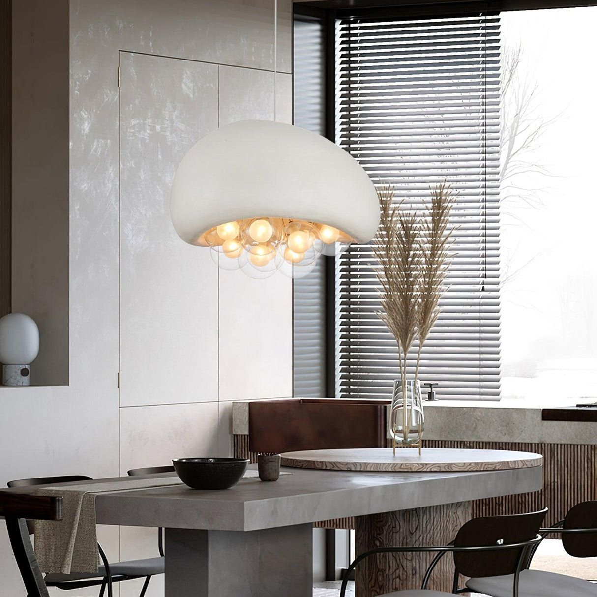 Modern Bubble Ceiling Light Matte Black Dome With Glass Spheres - Product detail 4