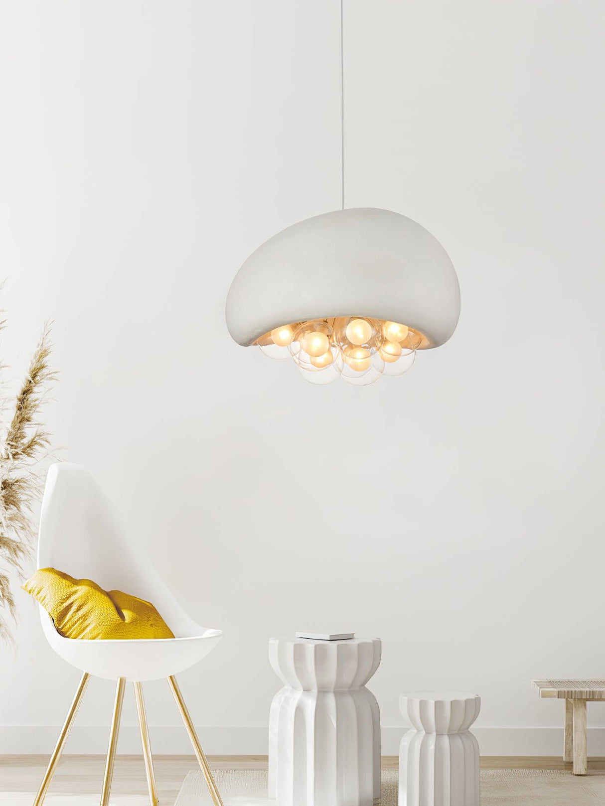 Modern Bubble Ceiling Light Matte Black Dome With Glass Spheres - Product detail 8