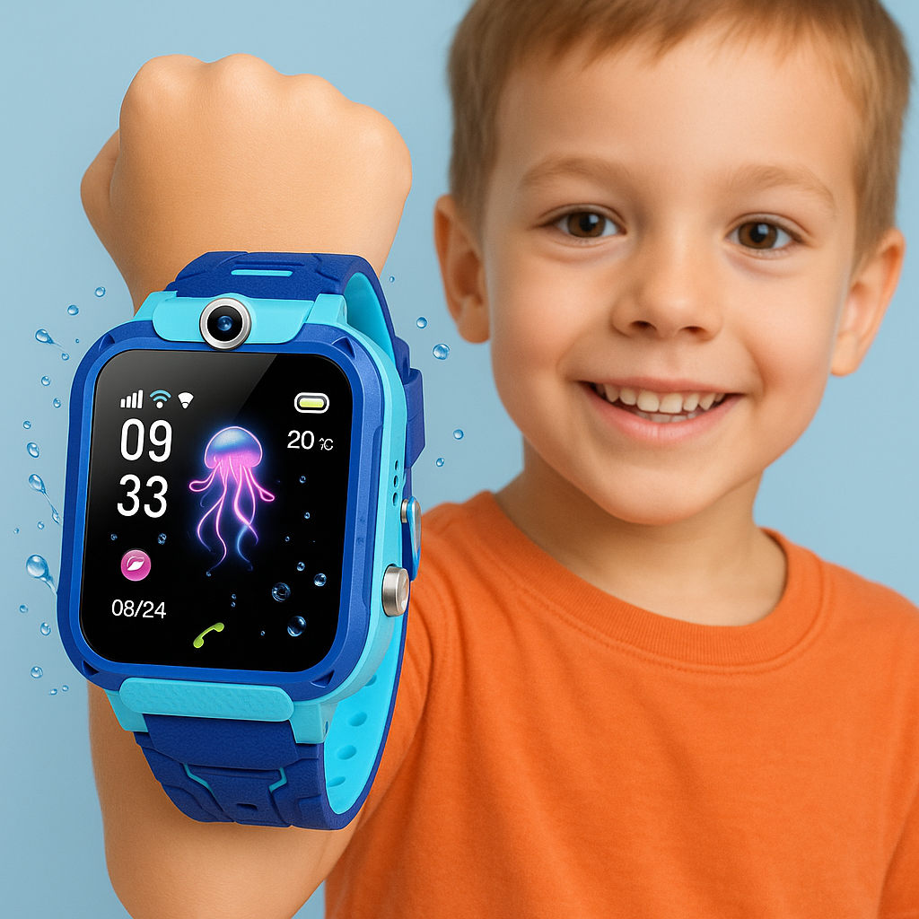 Kids GPS Smartwatch SOS Safety Tracker With Waterproof Design - Product showcase