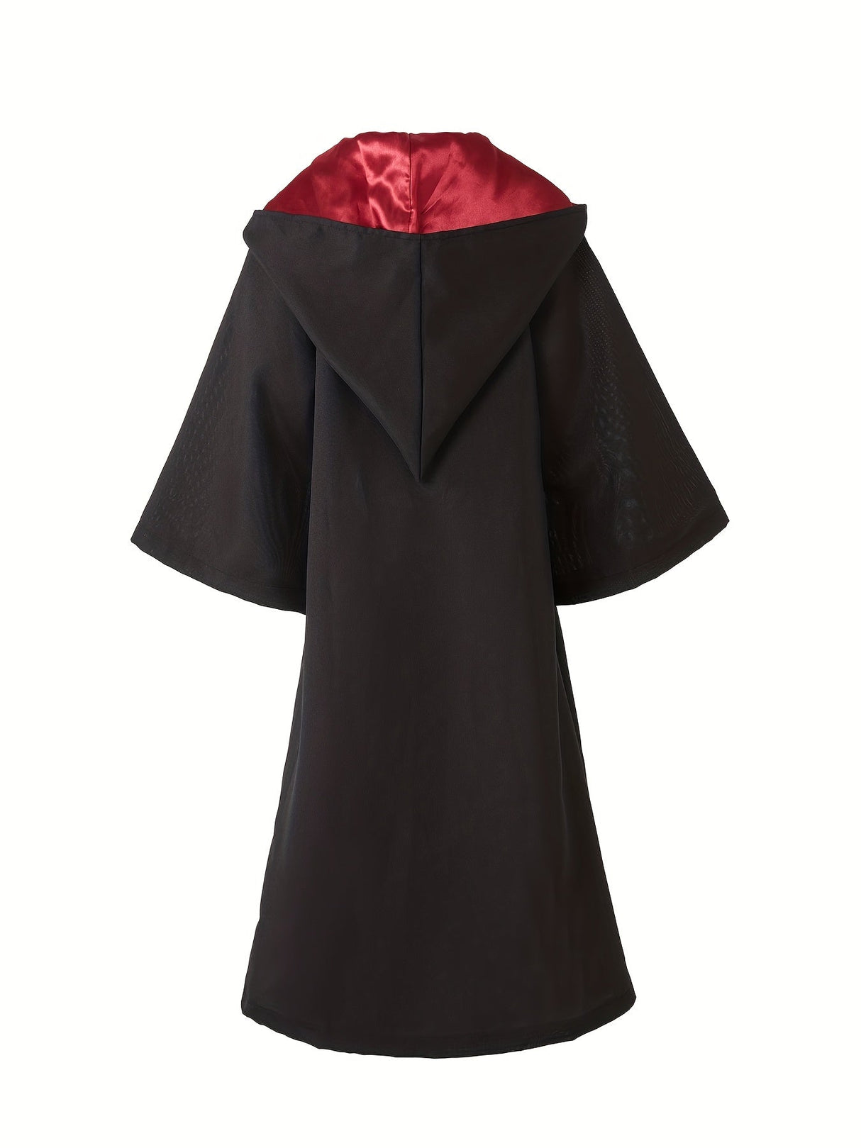 Kids Wizard Costume Set  Black Robe With Red Hood Lining - Product example