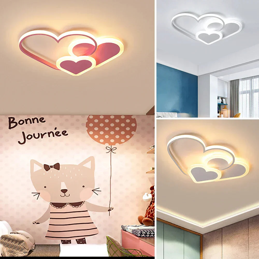 Heart Ceiling Light  Pink LED Hearts Design - Product example