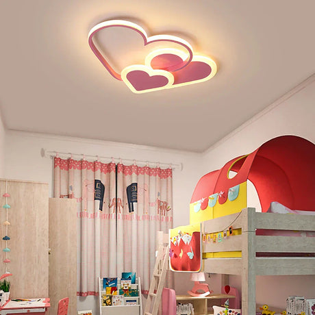Heart Ceiling Light  Pink LED Hearts Design - Product showcase