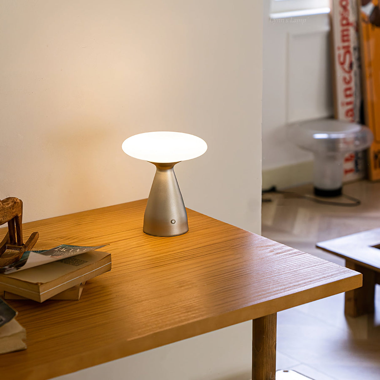 Modern LED Table Lamp  Wireless Metal Glass Design - Product example