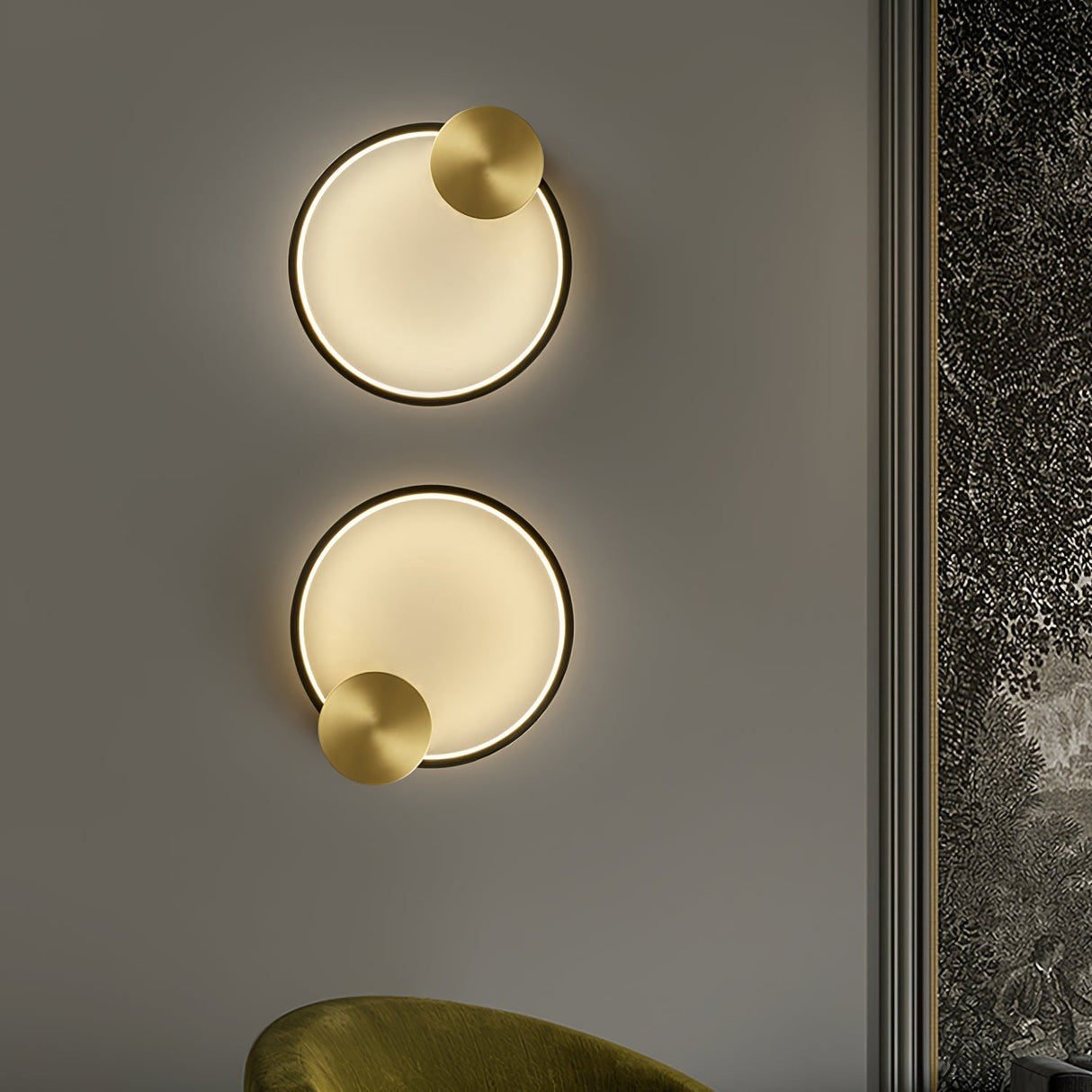 Modern Geometric Wall Light LED Metal Accent Sconce - Product example
