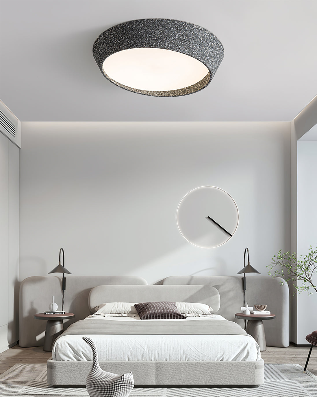 Modern Ceiling Light Textured Metal Oval Design - Product detail 10