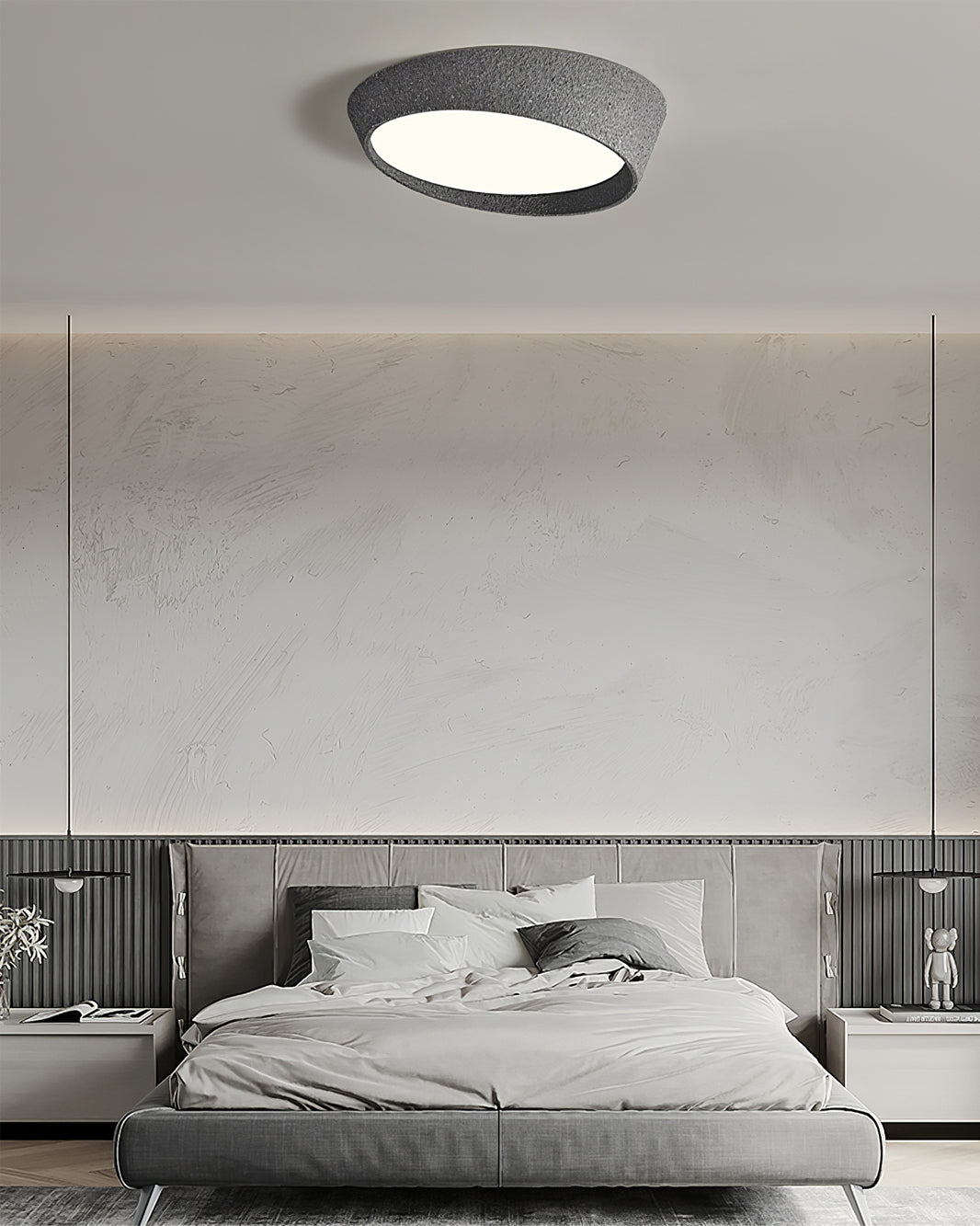 Modern Ceiling Light Textured Metal Oval Design - Product detail 6