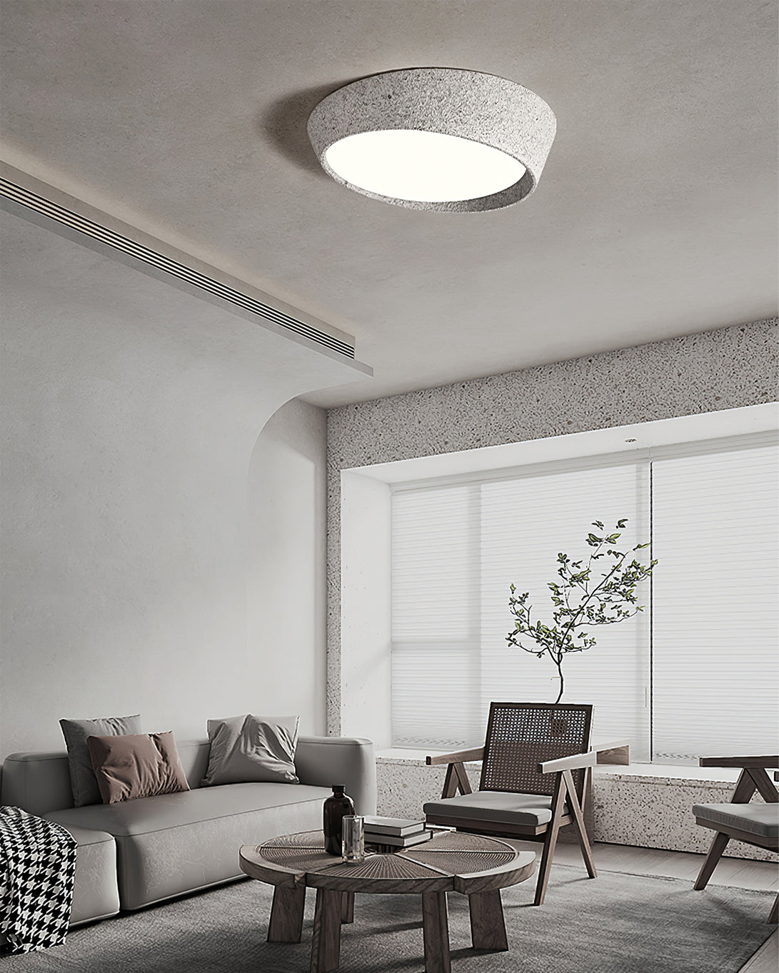 Modern Ceiling Light Textured Metal Oval Design - Product detail 9