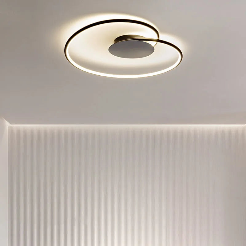 Modern LED Ceiling Light  Spiral Minimalist Design - Detailed view