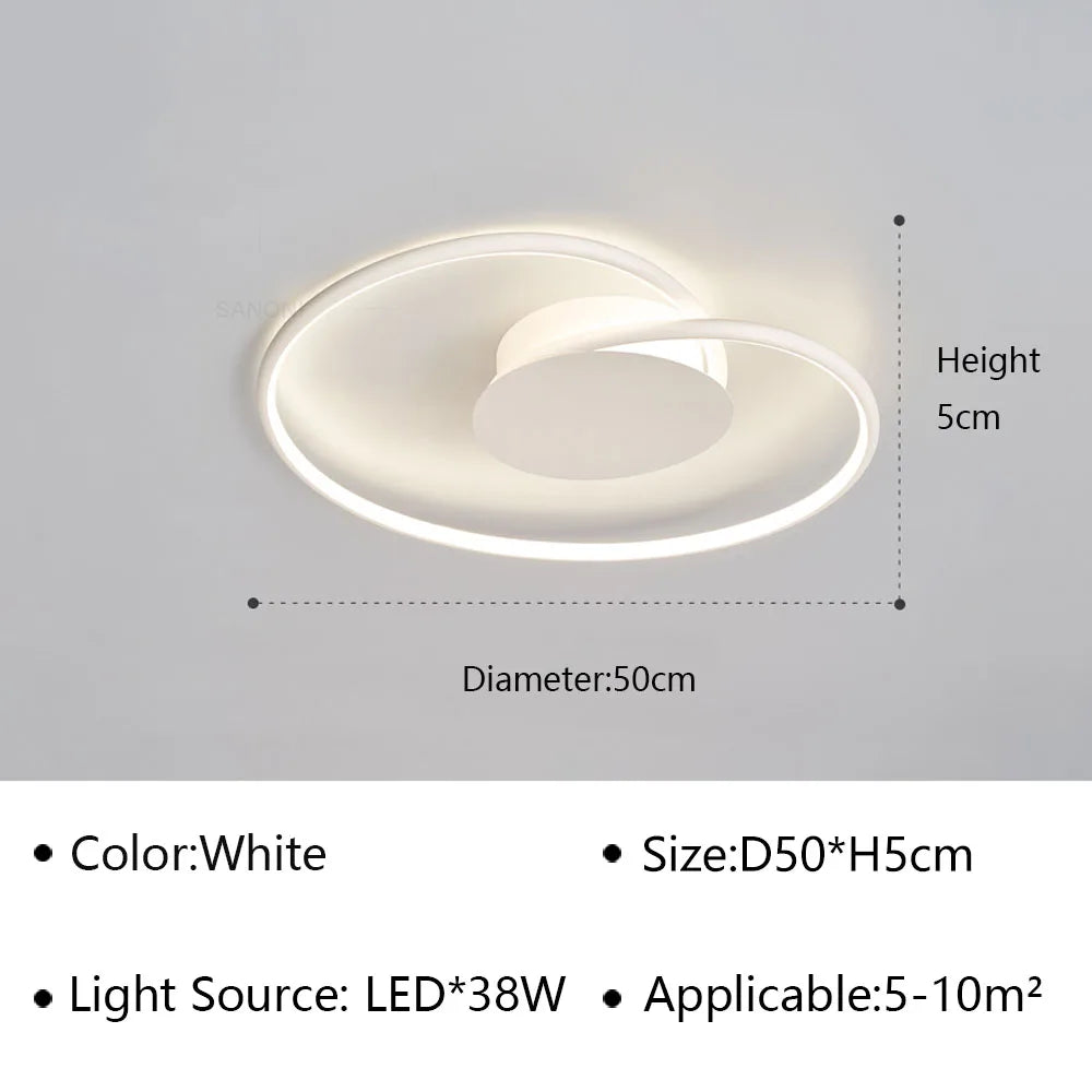 Modern LED Ceiling Light  Spiral Minimalist Design - Product detail 9