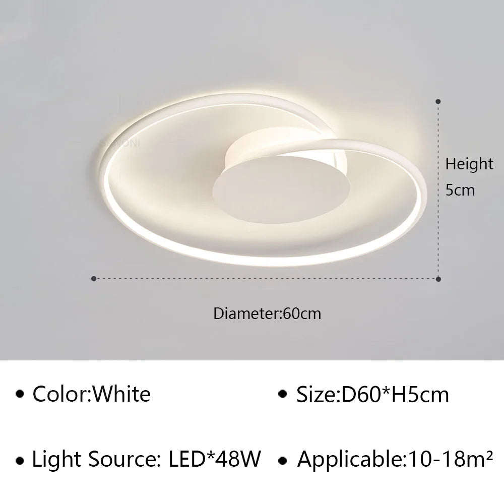 Modern LED Ceiling Light  Spiral Minimalist Design - Product detail 6