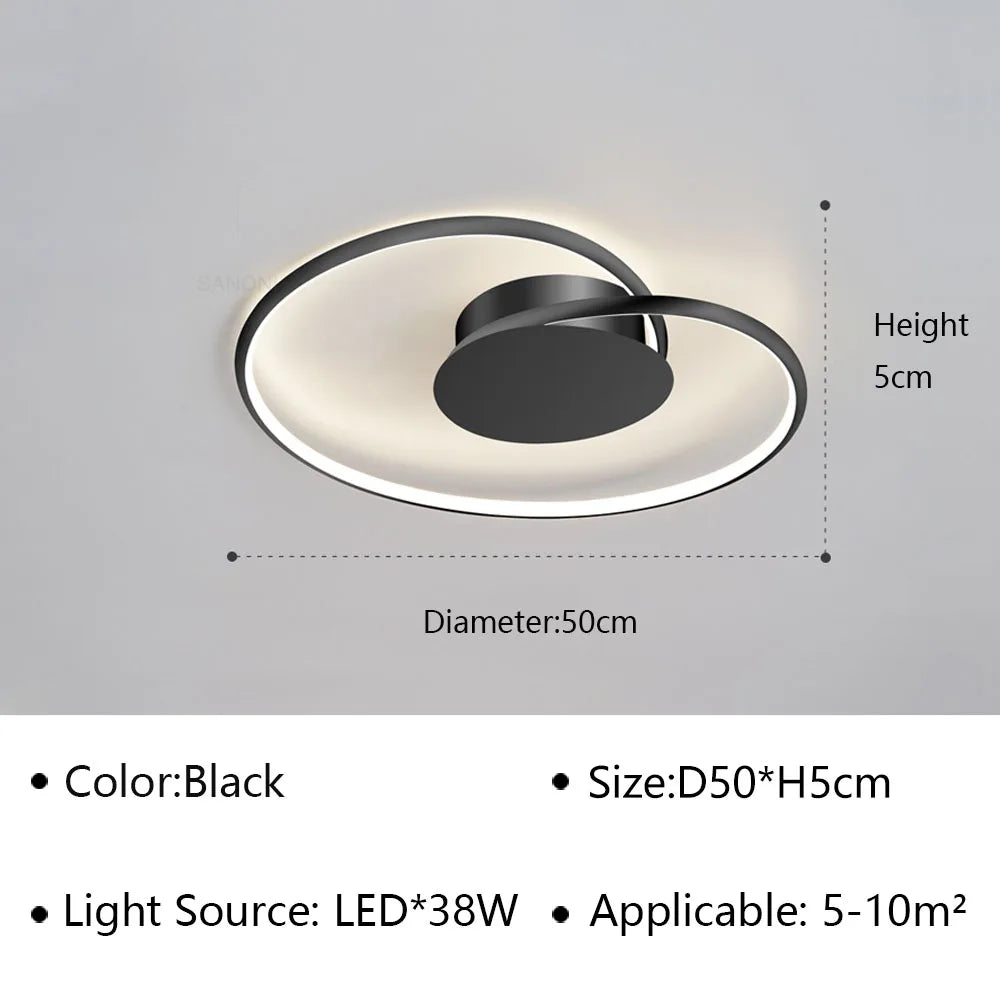 Modern LED Ceiling Light  Spiral Minimalist Design - Product detail 10