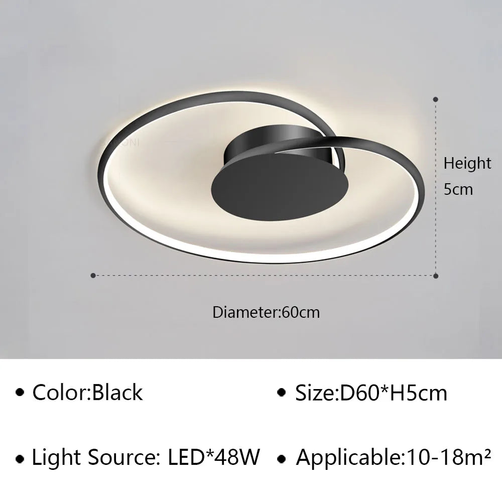 Modern LED Ceiling Light  Spiral Minimalist Design - Product detail 7
