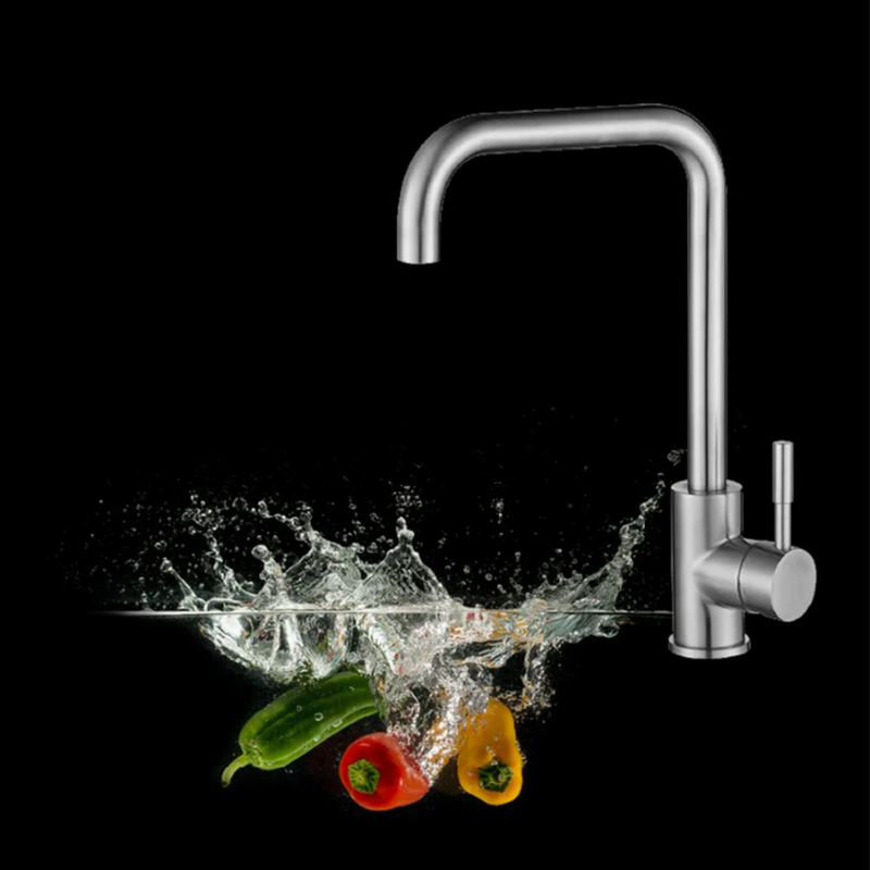 Modern Kitchen Faucet Premium Stainless Steel Single Handle Design - Product example