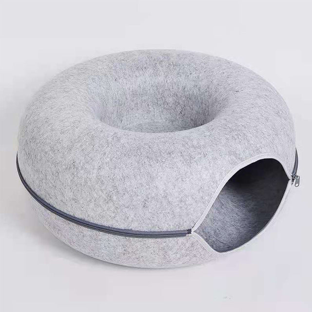 Round Pet Bed  Plush Donut Design With Anti-Slip Base - Product detail 8