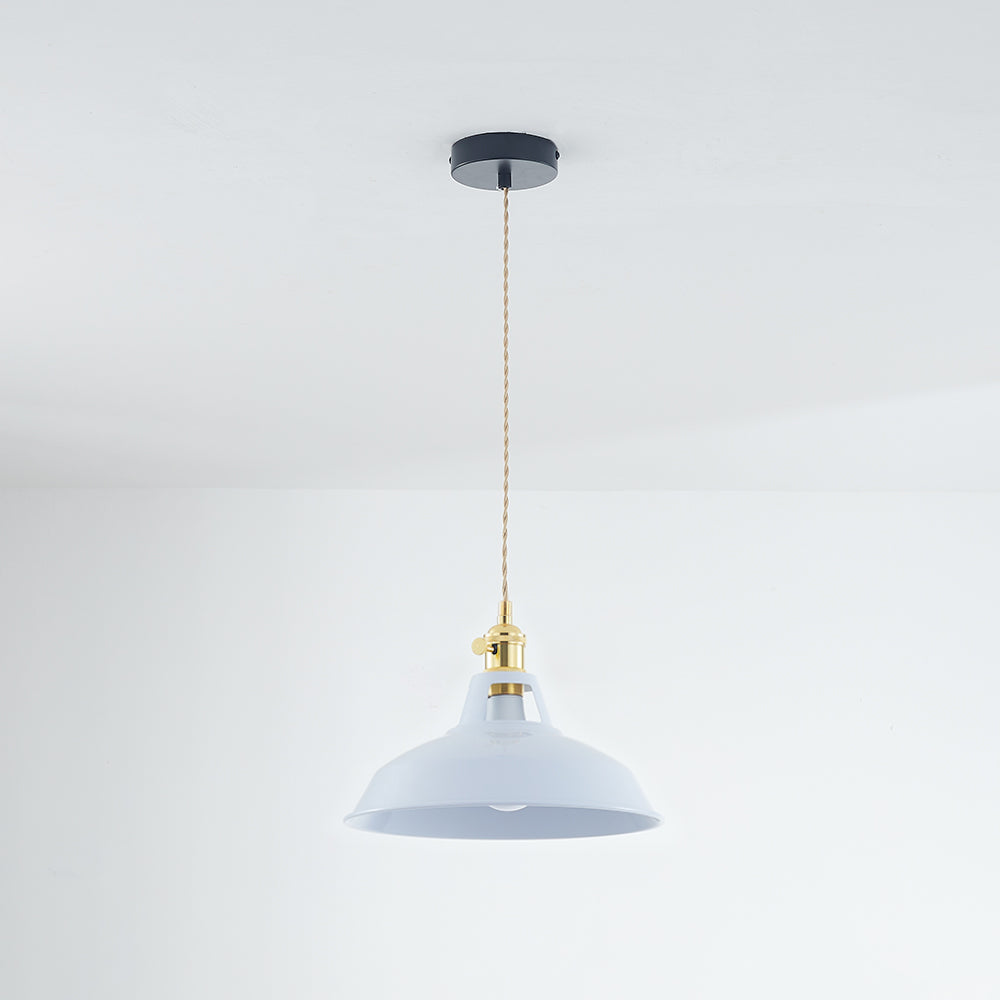 Industrial Pendant Light Black Metal Dome Shade - Product detail 16