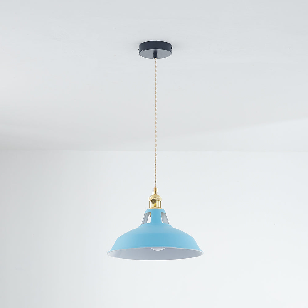 Industrial Pendant Light Black Metal Dome Shade - Product detail 21