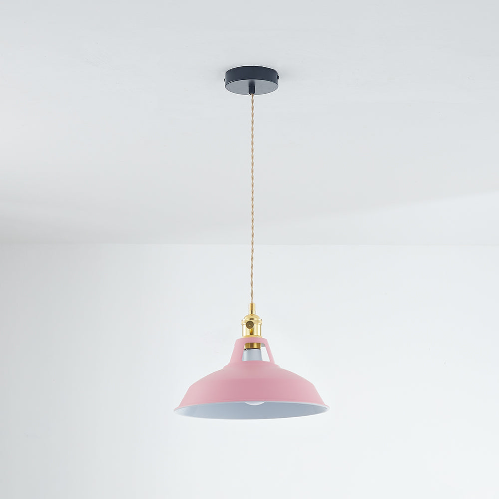 Industrial Pendant Light Black Metal Dome Shade - Product detail 18