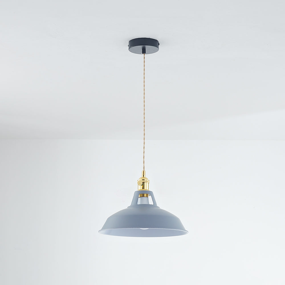 Industrial Pendant Light Black Metal Dome Shade - Product detail 20