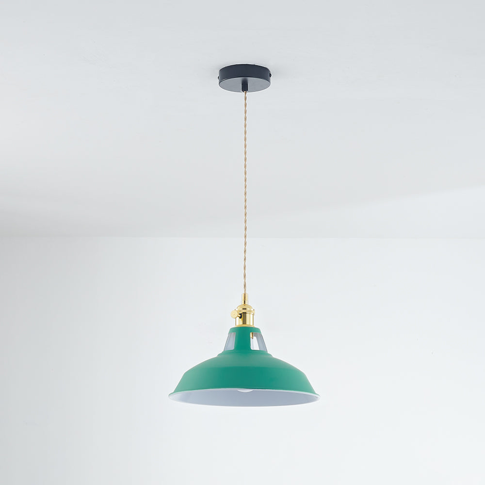 Industrial Pendant Light Black Metal Dome Shade - Product detail 22