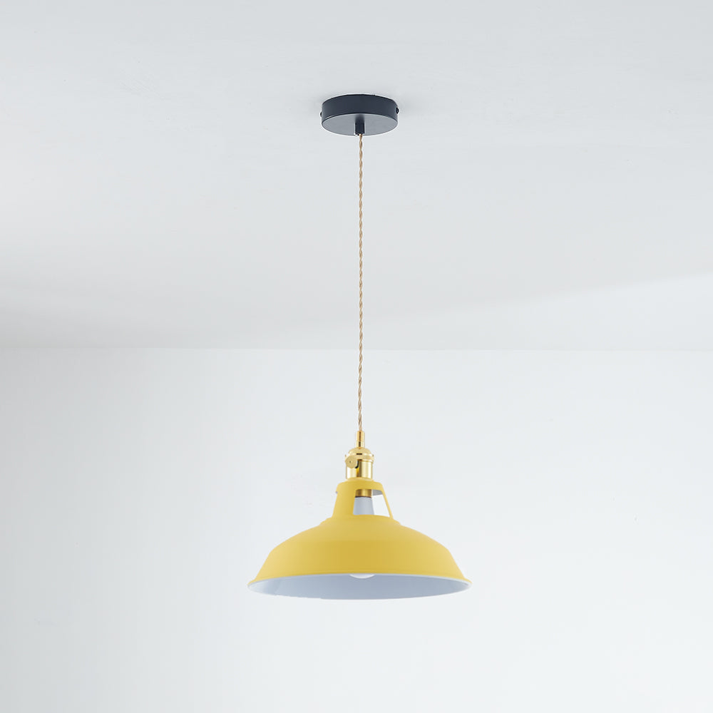 Industrial Pendant Light Black Metal Dome Shade - Product detail 19