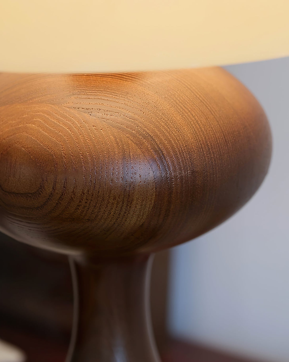 Mid Century Table Lamp Glass Dome Wood Base - Product detail 10