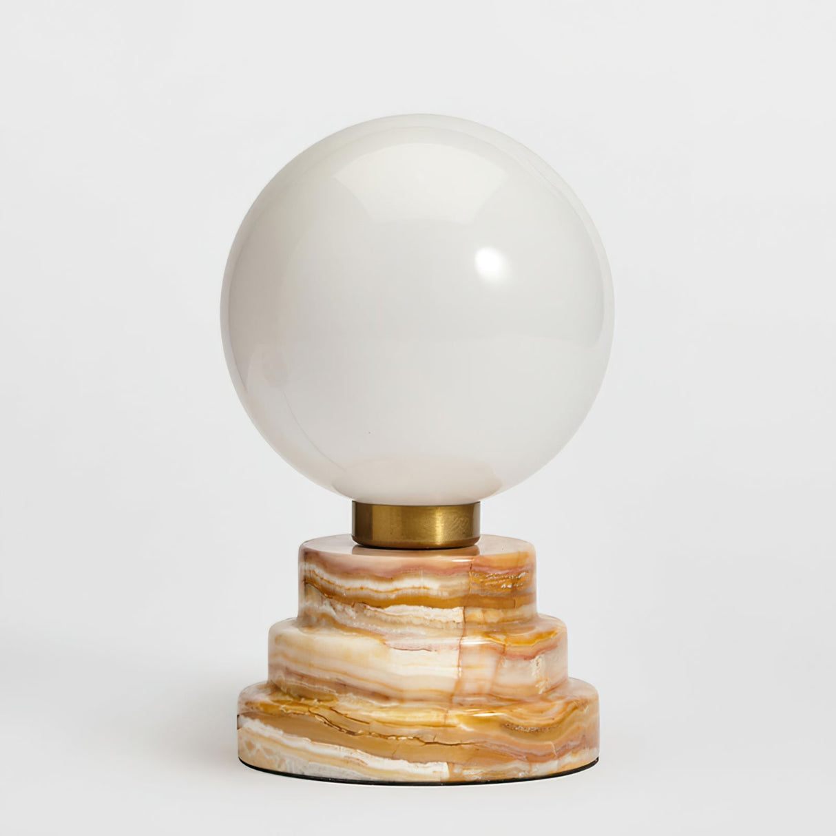 Modern Marble Table Lamp Globe Glass Shade With Tiered Base - Product detail 7