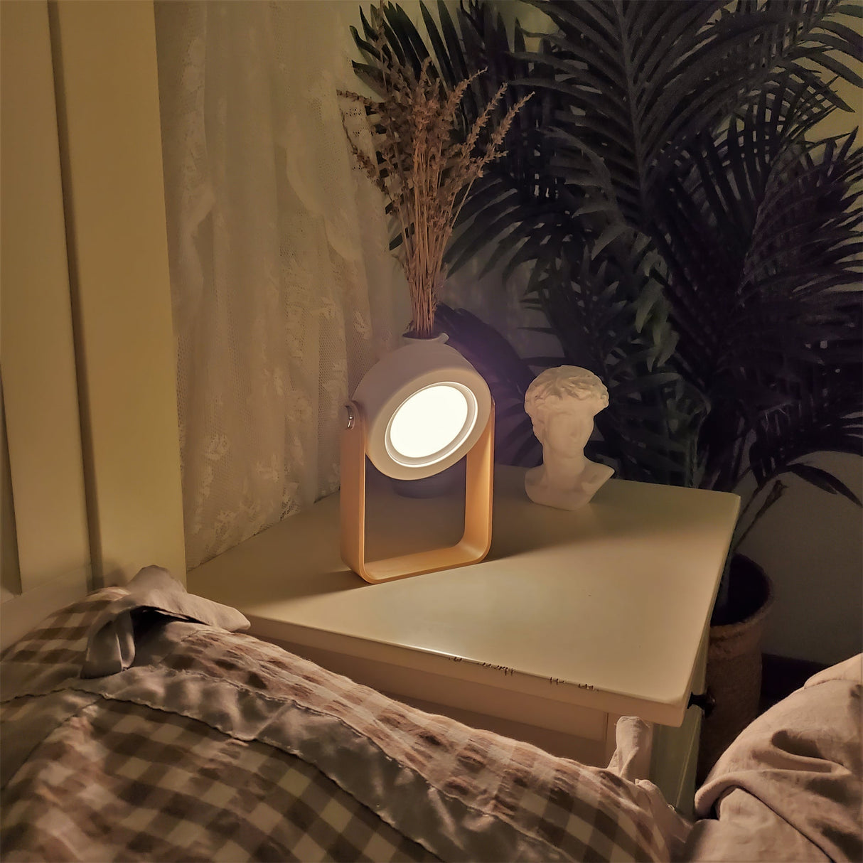 Portable Table Lamp Honeycomb Design with Wooden Handle - Product detail 21