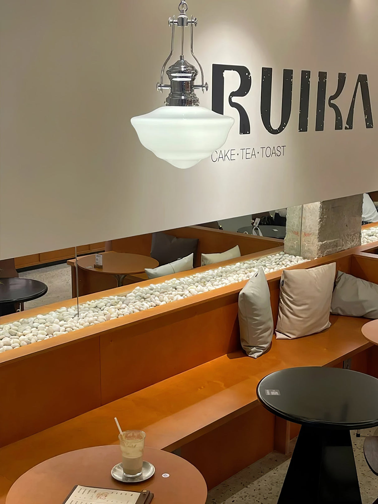 Vintage Schoolhouse Pendant Light Opal Glass Shade - Product detail 17